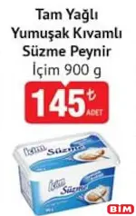 İÇİM TAM YAĞLI YUMUŞAK KIVAMLI SÜZME PEYNİR 900 G